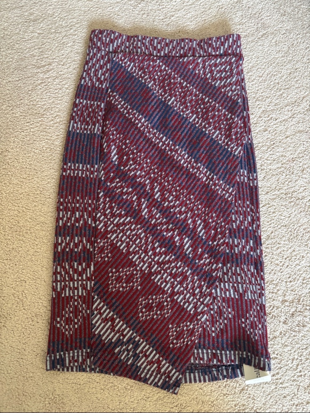 Anthropologie Maeve Carolina Knit Faux Wrap Midi - pencil